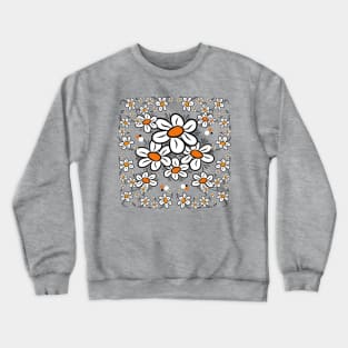 blooming daisies blooms daisy blossom flower Crewneck Sweatshirt